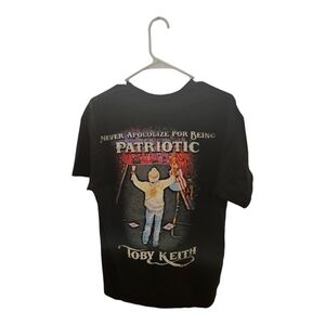 Toby Keith "Never Apologize for Being Patriotic" T-shirt Size 2XL Made In USA